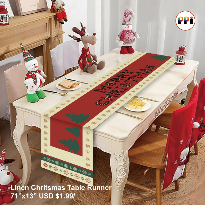 Linen Christmas Tabl